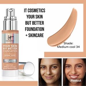 IT COSMETICS Your Skin But Better Foundation + Skincare-Medium Cool 34